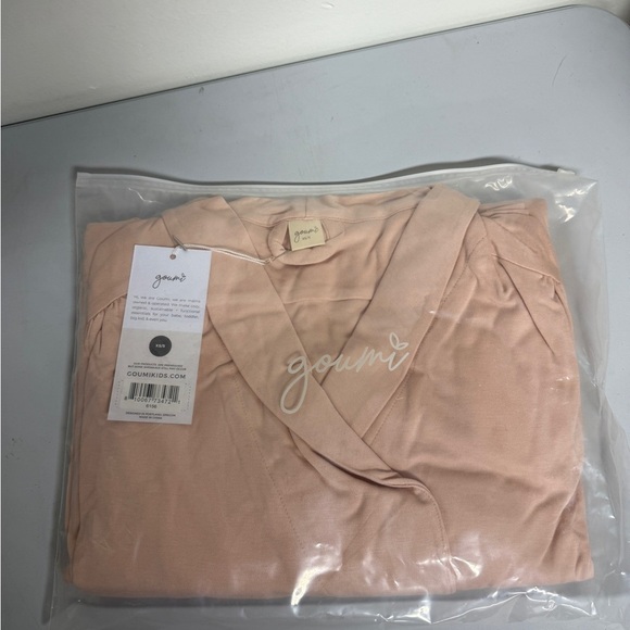 Goumi Robe Womens Bamboo Organic Cotton Rose Size XS/SM - Picture 3 of 4